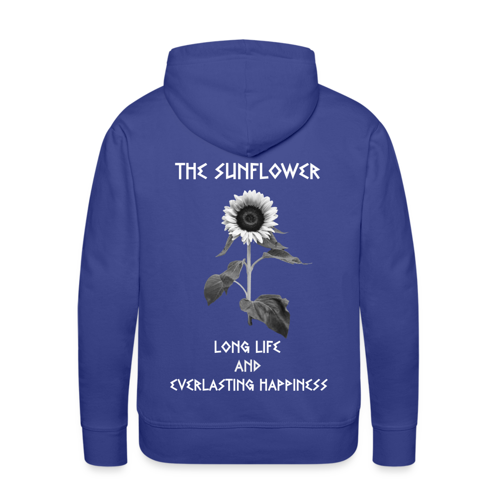 Hoodie: The Sunflower - royal blue