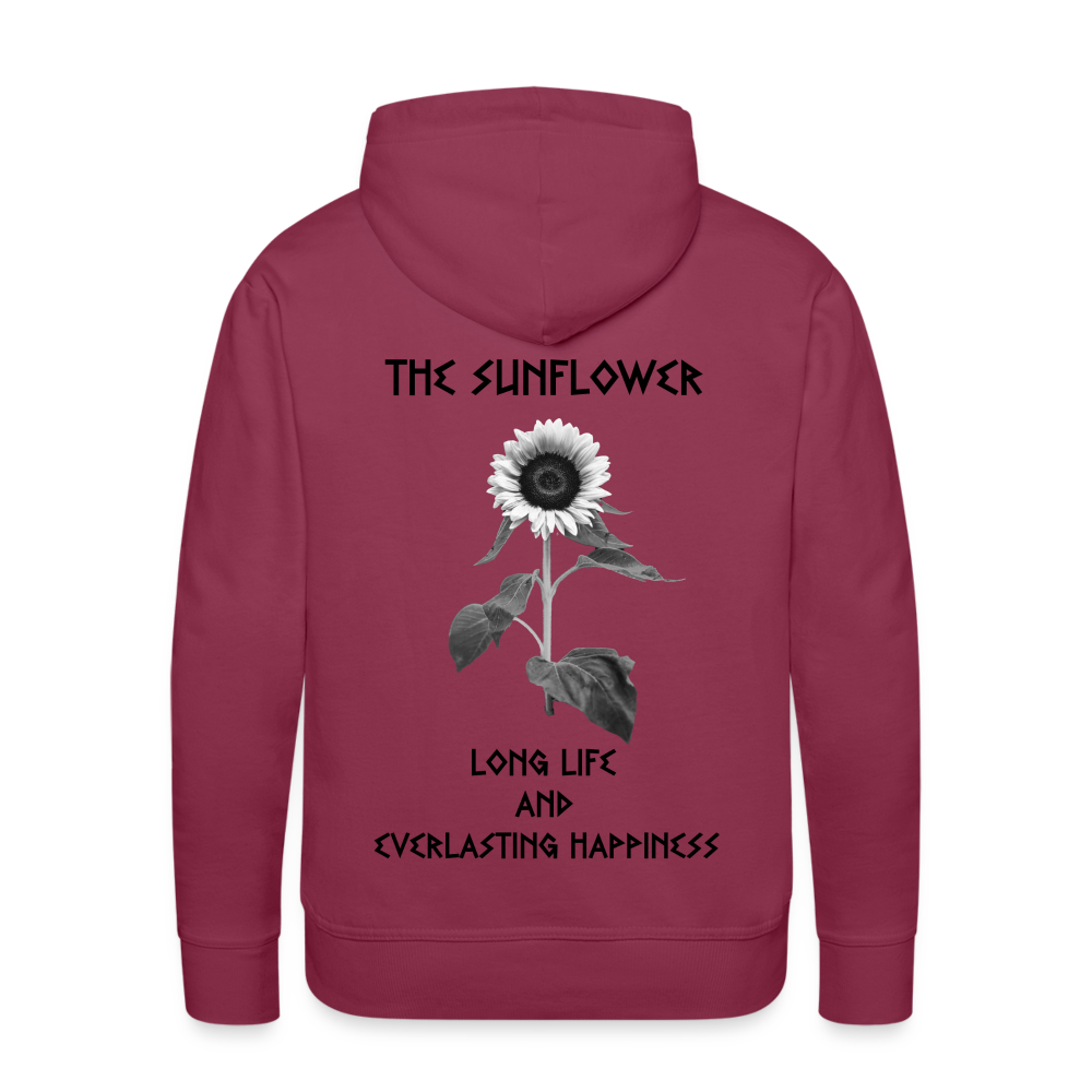 Hoodie white: Sunflower - bordeaux