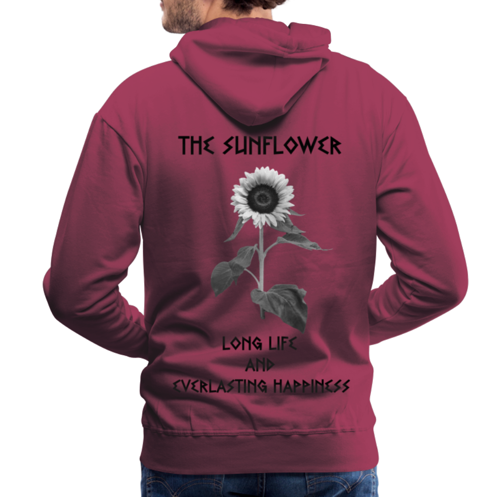 Hoodie white: Sunflower - bordeaux