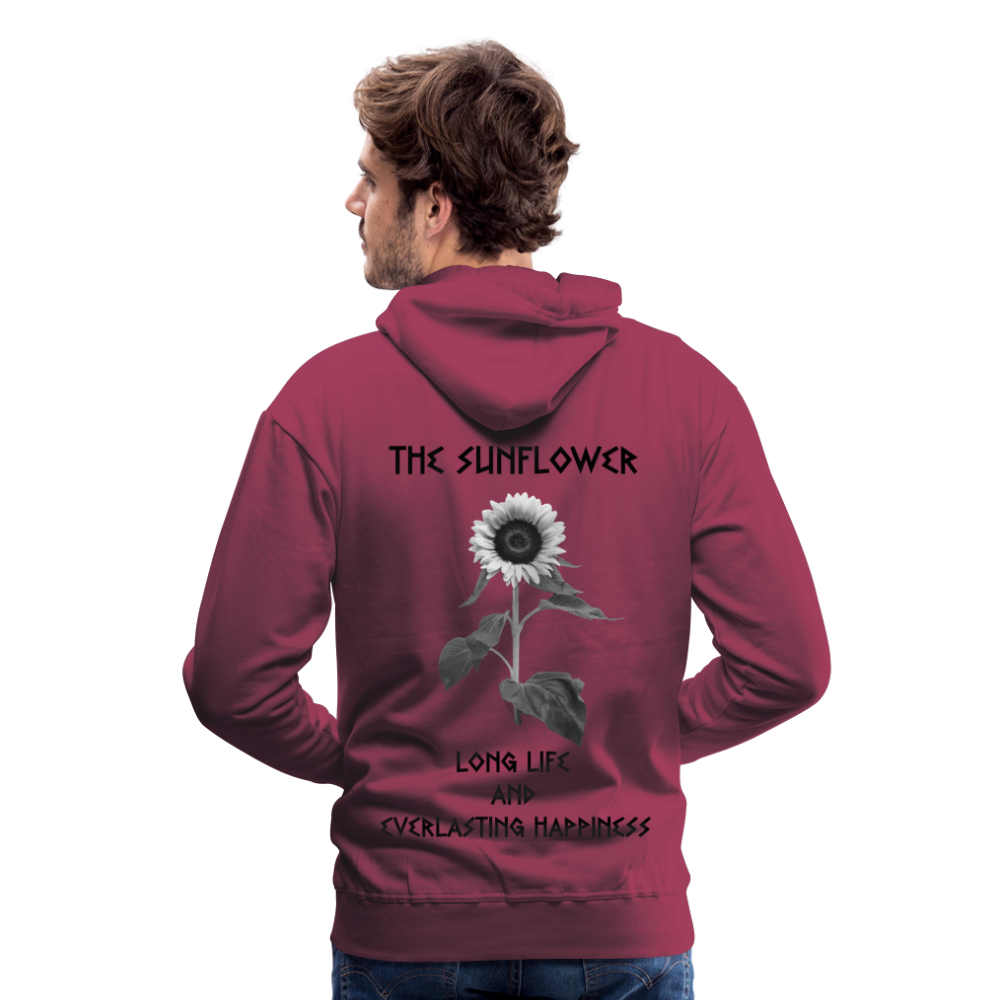 Hoodie white: Sunflower - bordeaux