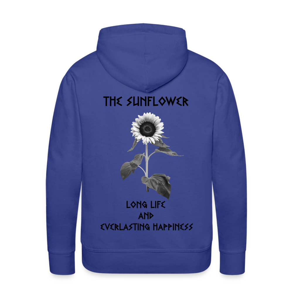 Hoodie white: Sunflower - royal blue