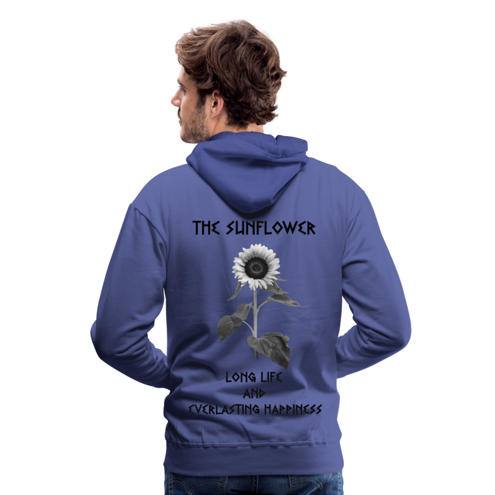 Hoodie white: Sunflower - royal blue