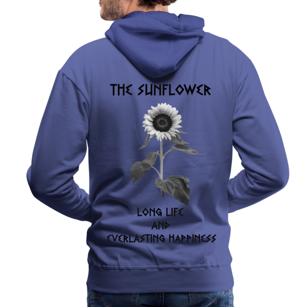 Hoodie white: Sunflower - royal blue