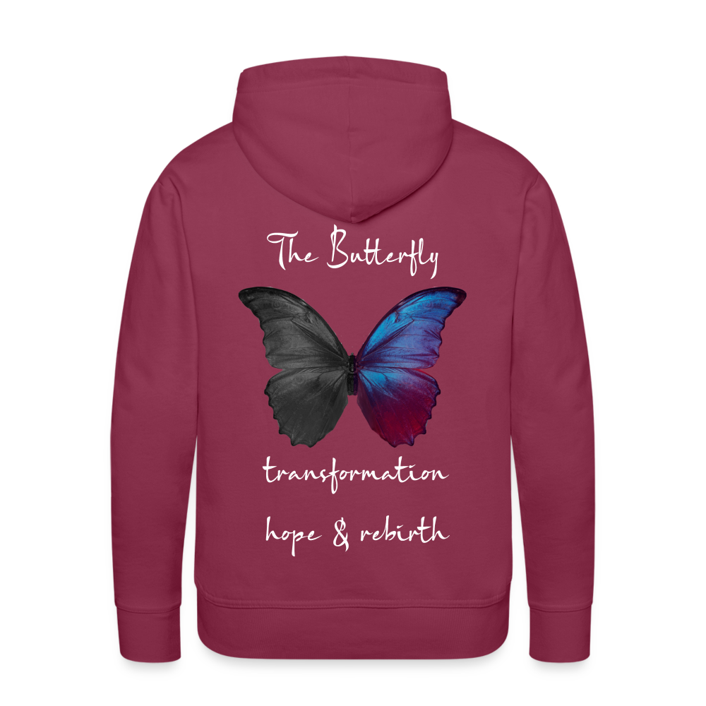 Hoodie: The Butterfly - bordeaux
