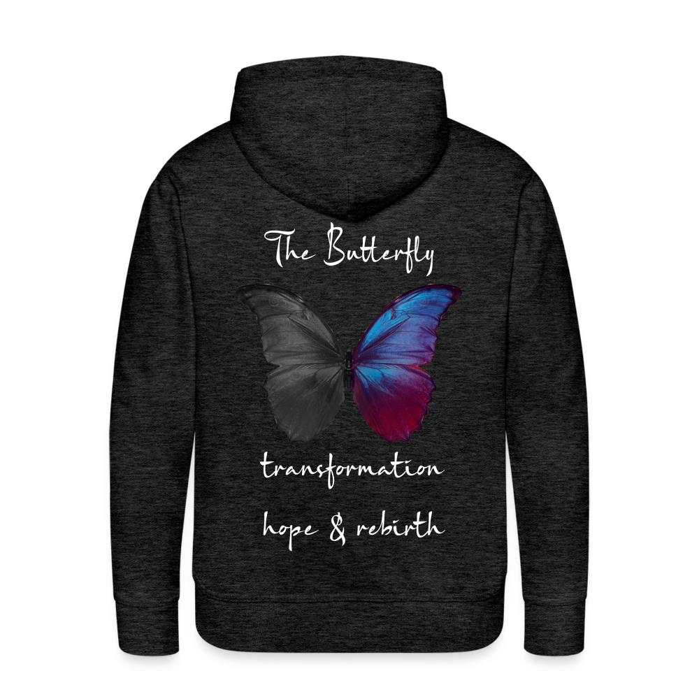 Hoodie: The Butterfly - charcoal grey