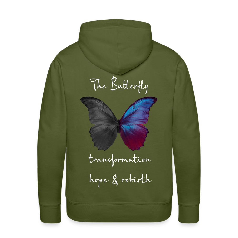 Hoodie: The Butterfly - olive green