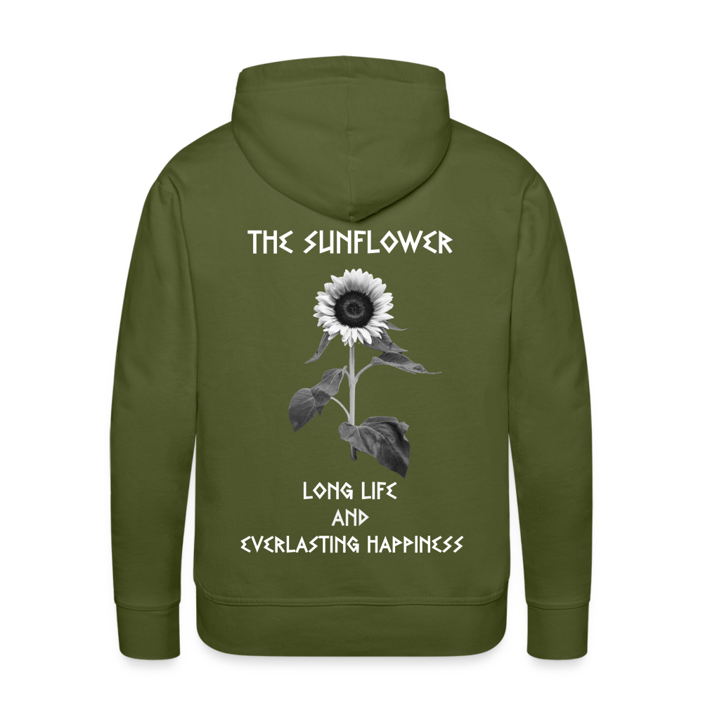 Hoodie: The Sunflower - olive green